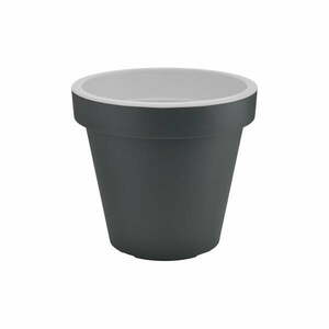 Szaro-biała doniczka Gardenico Metro Twist, ø 29, 5 cm obraz