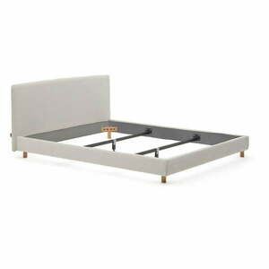 Szare tapicerowane łóżko dwuosobowe bez stelaża 160x200 cm Valma – Kave Home obraz