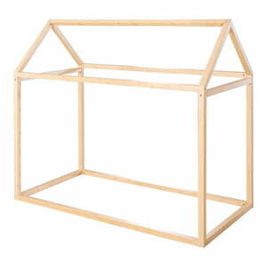 Naturalne łóżko dziecięce w kształcie domku 70x140 cm Montessori – Roba obraz