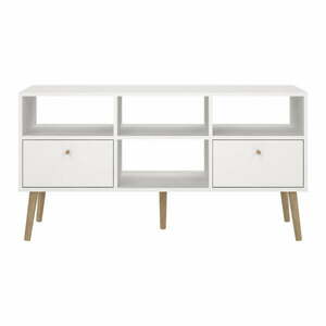 Biała szafka pod TV 117x61 cm Bodo – Tvilum obraz