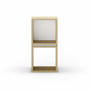 Biały regał w dekorze dębu 32x66 cm Lofty – Marckeric obraz