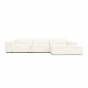 Beżowy narożnik (prawostronny) z materiału bouclé Jodie – Micadoni Home obraz