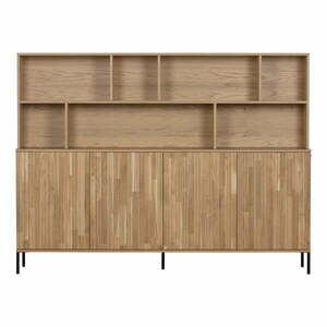 Regał z litego drewna dębowego 200x150 cm Gravure – WOOOD obraz