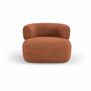 Ceglasty fotel z materiału bouclé Jenny – Micadoni Home obraz