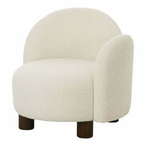 Biały fotel z materiału bouclé Honolulu – House Nordic obraz