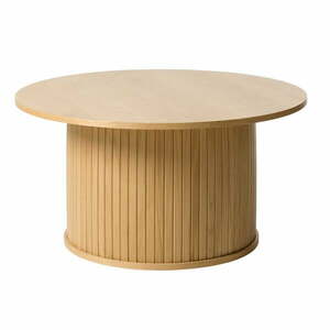 Okrągły stolik w dekorze dębu ø 90 cm Nola – Unique Furniture obraz