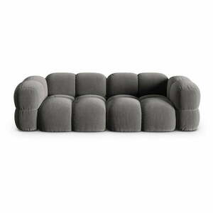 Szara aksamitna sofa 250 cm Loretto – Cosmopolitan Design obraz