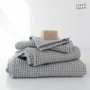 Jasnoszare ręczniki zestaw 3 szt. Honeycomb – Linen Tales obraz