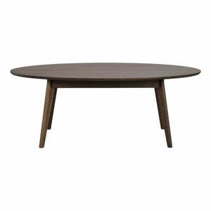 Ciemnobrązowy stolik w dekorze dębu 65x130 cm Yumi – Rowico obraz