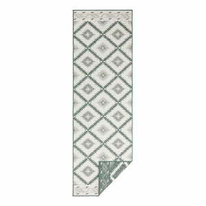 Zielono-kremowy chodnik odpowiedni na zewnątrz NORTHRUGS Malibu, 250x80 cm obraz