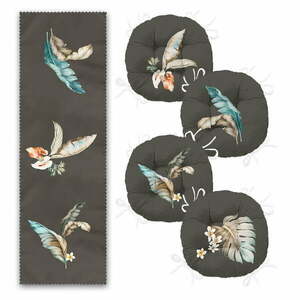 Zestaw 4 poduszek na krzesła i bieżnika 45x140 cm – Mila Home obraz