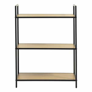 Czarno-naturalny regał w dekorze dębu 70x89x35 cm Altino – Unique Furniture obraz