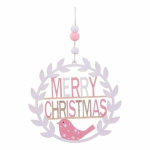 Drewniana wisząca dekoracja świąteczna Merry Christmas – Casa Selección obraz