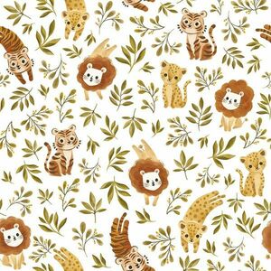 Tapeta dziecięca 10 m x 50 cm Jungle Trio – Lilipinso obraz