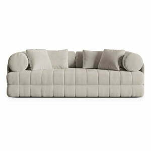 Beżowa aksamitna rozkładana sofa 206 cm Kemi – Cosmopolitan Design obraz