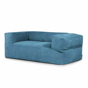 Niebieski sztruksowy worek do siedzenia Sofa MooG – SLOWDOWN obraz