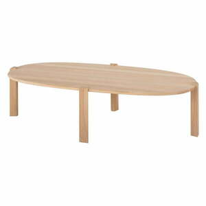 Stolik z litego drewna dębowego w naturalnym kolorze 80x150 cm Kulin – Gazzda obraz