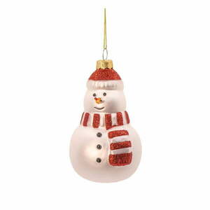 Szklana ozdoba świąteczna wykonana ręcznie ø 7 cm Snowman – Sass & Belle obraz