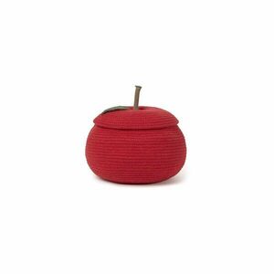 Czerwony tekstylny dziecięcy kosz na zabawki ø 28x20 cm Apple – Lorena Canals obraz