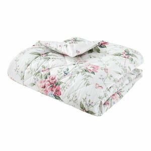 Kremowa narzuta pikowana 200x200 cm Bridgerton Penelope Floral – Catherine Lansfield obraz