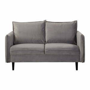 Szara aksamitna sofa 138 cm Juli – Ropez obraz
