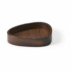 Brązowy drewniany pojemnik dekoracyjny 14x12, 5x3 cm Curve S – LIND DNA obraz