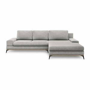 Jasnoszary rozkładany narożnik Windsor & Co Sofas Planet, prawostronny obraz
