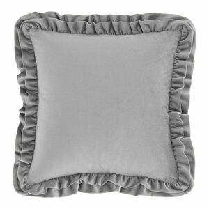 Aksamitna poduszka dekoracyjna 43x43 cm Velvet Double Frill – Catherine Lansfield obraz
