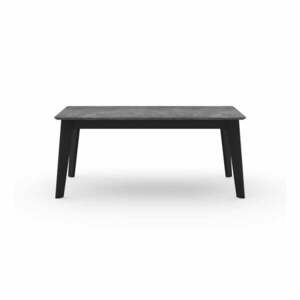 Czarny rozkładany stół z blatem w dekorze betonu 100x180 cm Shadow – TemaHome obraz