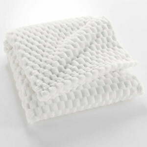 Kremowy koc z mikfroflaneli 125x150 cm Mini Frosty – douceur d'intérieur obraz