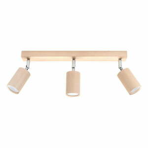 Drewniana lampa sufitowa Nice Lamps Ludwik, dł. 45 cm obraz