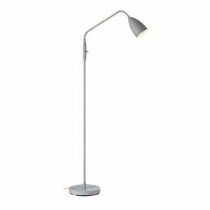 Szara lampa stojąca LED ze ściemniaczem z metalowym kloszem (wysokość 140 cm) Patro – Markslöjd obraz