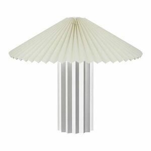 Biała/w kolorze srebra lampa stołowa ze ściemniaczem z tekstylnym kloszem (wysokość 36 cm) Taite – Blomus obraz