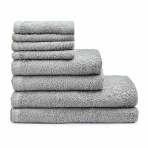 Szare bawełniane ręczniki szybkoschnące/frotte zestaw 8 szt. Quick Dry – Catherine Lansfield obraz