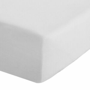 Białe prześcieradło z perkalu z gumką 135x190 cm Easy Iron Percale – Catherine Lansfield obraz
