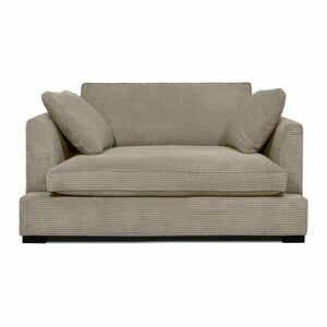 Beżowa sztruksowa sofa 132 cm Mobby – Scandic obraz