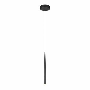 Czarna lampa wisząca LED ø 14 cm Cala – Trio Select obraz