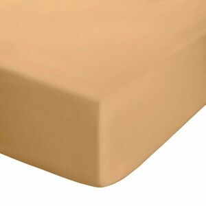 Żółtopomarańczowe prześcieradło z perkalu z gumką 135x190 cm Easy Iron Percale – Catherine Lansfield obraz
