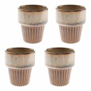 Beżowe kamionkowe filiżanki zestaw 4 szt. na espresso 100 ml Tone – Dakls obraz