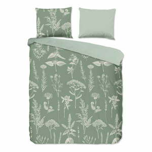 Zielona flanelowa pościel dwuosobowa 200x220 cm Herbs – Good Morning obraz