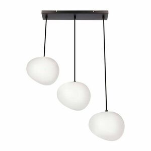 Czarno-biała lampa wisząca Stones – Candellux Lighting obraz