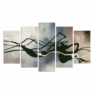 Obraz wieloczęściowy Black Lines, 110x60 cm obraz