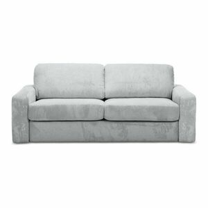 Jasnoszara sztruksowa rozkładana sofa 195 cm Nona – Makamii obraz
