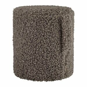 Ciemnobrązowy puf z materiału bouclé Teddy – Blomus obraz