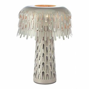 Szarobeżowa lampa stołowa z metalowym kloszem (wysokość 38 cm) Verbera – Markslöjd obraz
