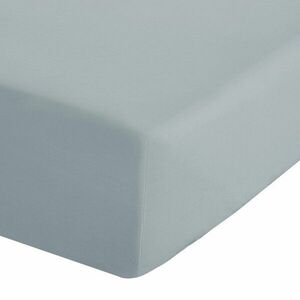 Szaroniebieskie prześcieradło z perkalu z gumką 90x190 cm Easy Iron Percale – Catherine Lansfield obraz
