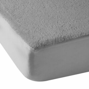 Szare prześcieradło z mikropluszu z gumką 135x190 cm Thermal Sherpa – Catherine Lansfield obraz