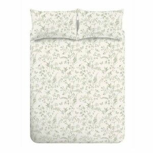 Zielono-kremowa bawełniana pościel dwuosobowa 230x220 cm Thea Floral – Bianca obraz