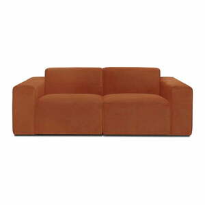 Pomarańczowa sztruksowa sofa modułowa Scandic Sting obraz