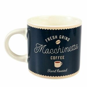Ciemnoniebiesko-kremowy ceramiczny kubek 350 ml Macchinetta – Rex London obraz
